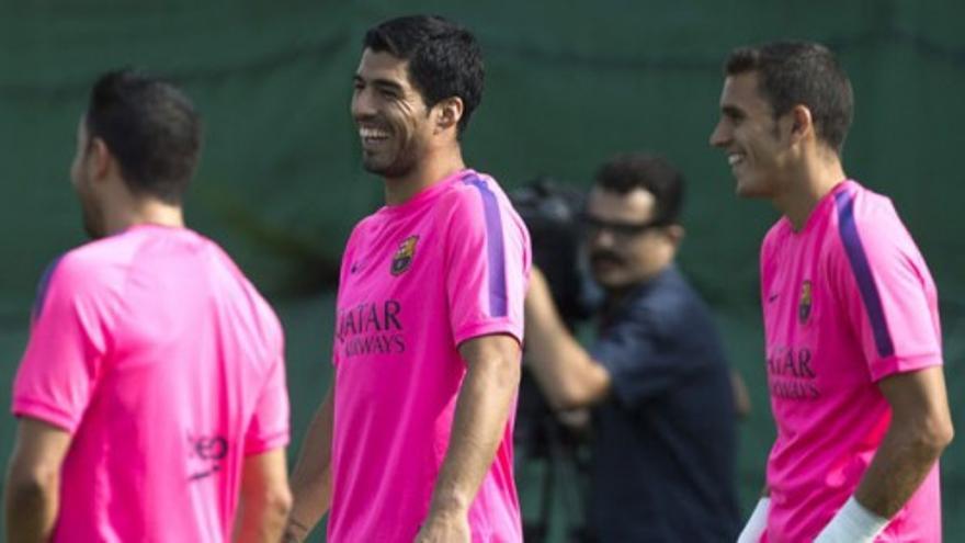 Luis Suárez ya entrena con el FC Barcelona