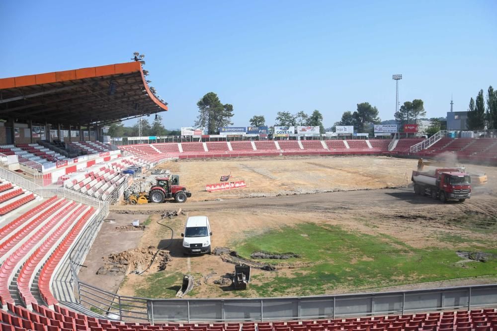 Obres a l'estadi de Montilivi