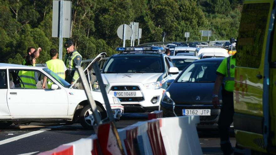 Investigan un accidente en la autovía de O Morrazo  como presunta violencia machista