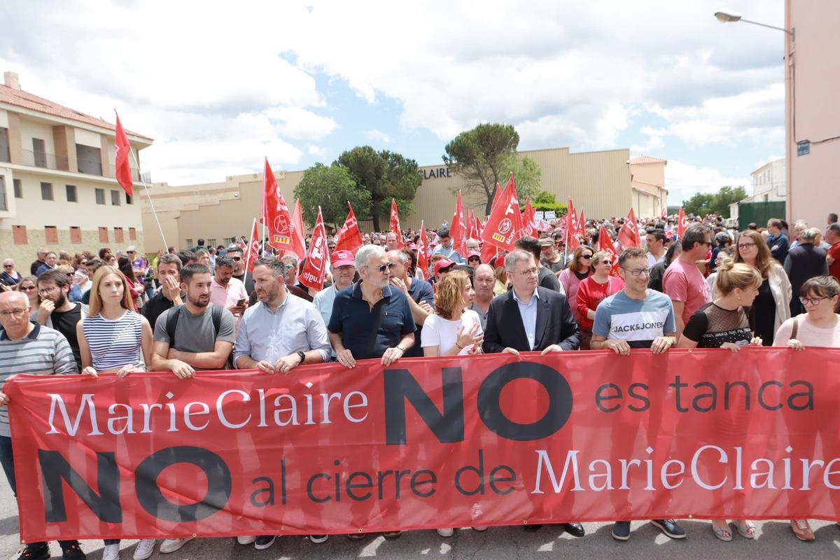 Manifestación en Vilafranca en protesta por el cierre de la empresa, en junio de este año.
