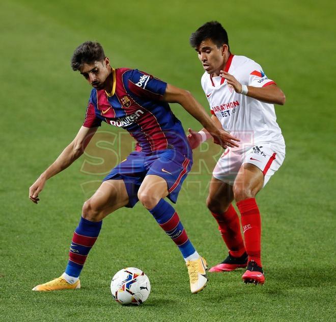 Imágenes del partido entre el FC Barcelona y el Sevilla  FC. de la quinta jornada de LaLiga Santander, disputado en el Camp Nou en Barcelona.