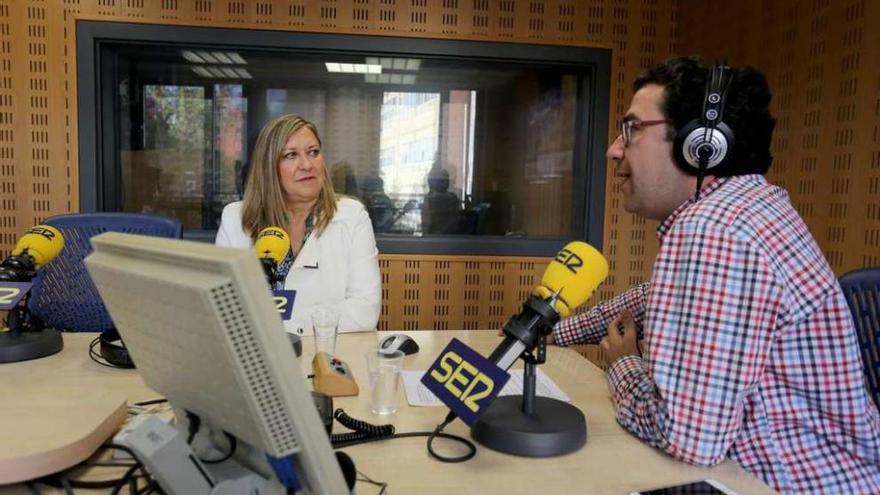 La consejera Pilar del Olmo, durante la entrevista.