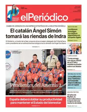 La portada de EL PERIÓDICO del 2 de abril de 2026