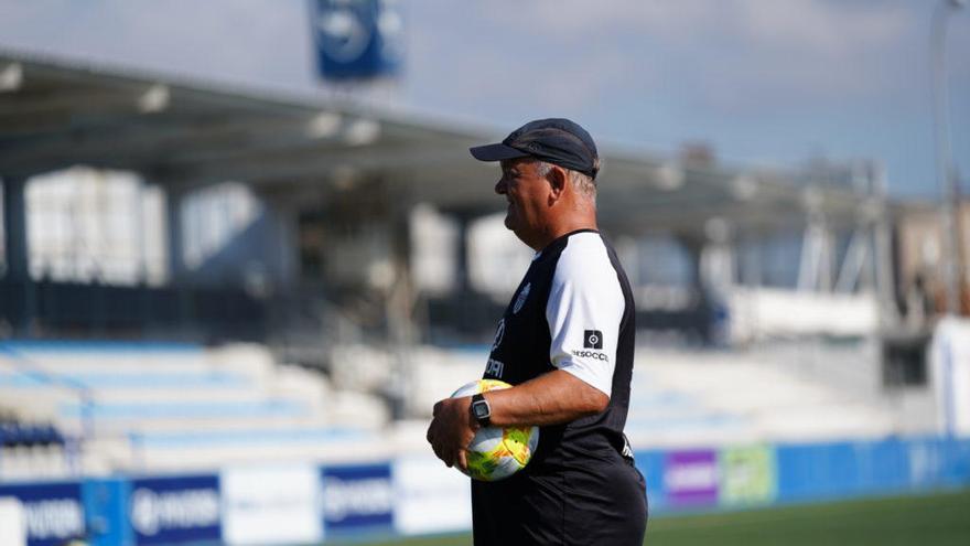 Manix Mandiola, en un entrenamiento en Son Malferit.