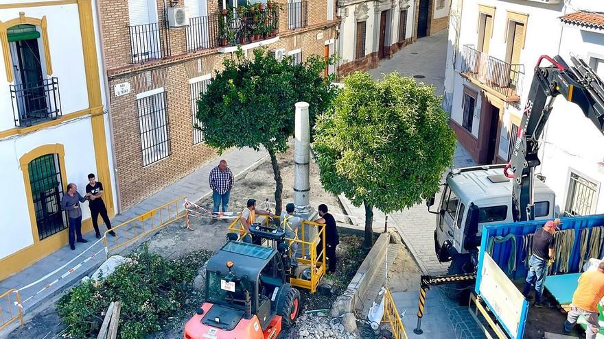 La Plaza del Triunfo y la calle del Colegio de El Carpio encaran la recta final de su reforma