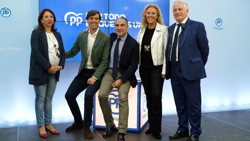 Patricia Navarro, Pablo Montesinos, Elías Bendodo, Carolina España y Joaquín Ramírez, en el balance del PP.