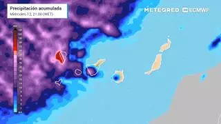 La lluvia intensa llegará hoy de golpe a Canarias: se mantienen los avisos por más de 100 litros en 24 horas