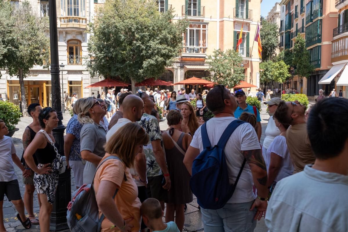 El centro de Palma, lleno de turistas