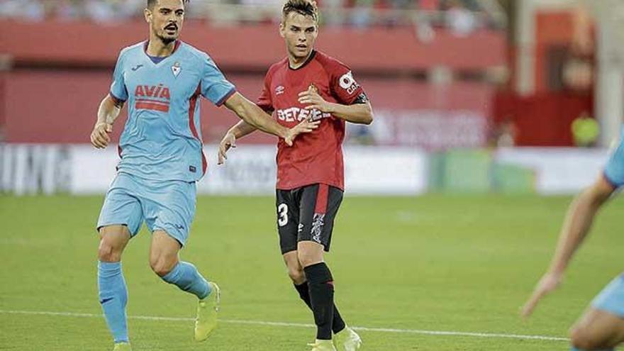 Aleix Febas en el encuentro de la primera entre el Mallorca y el Eibar en Son Moix.