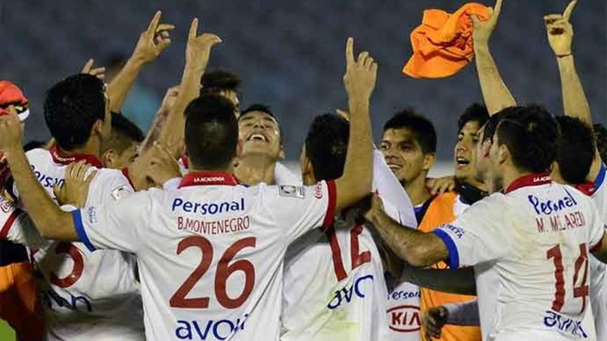 Los jugadores del Nacional celebran el pase a su primera gran final