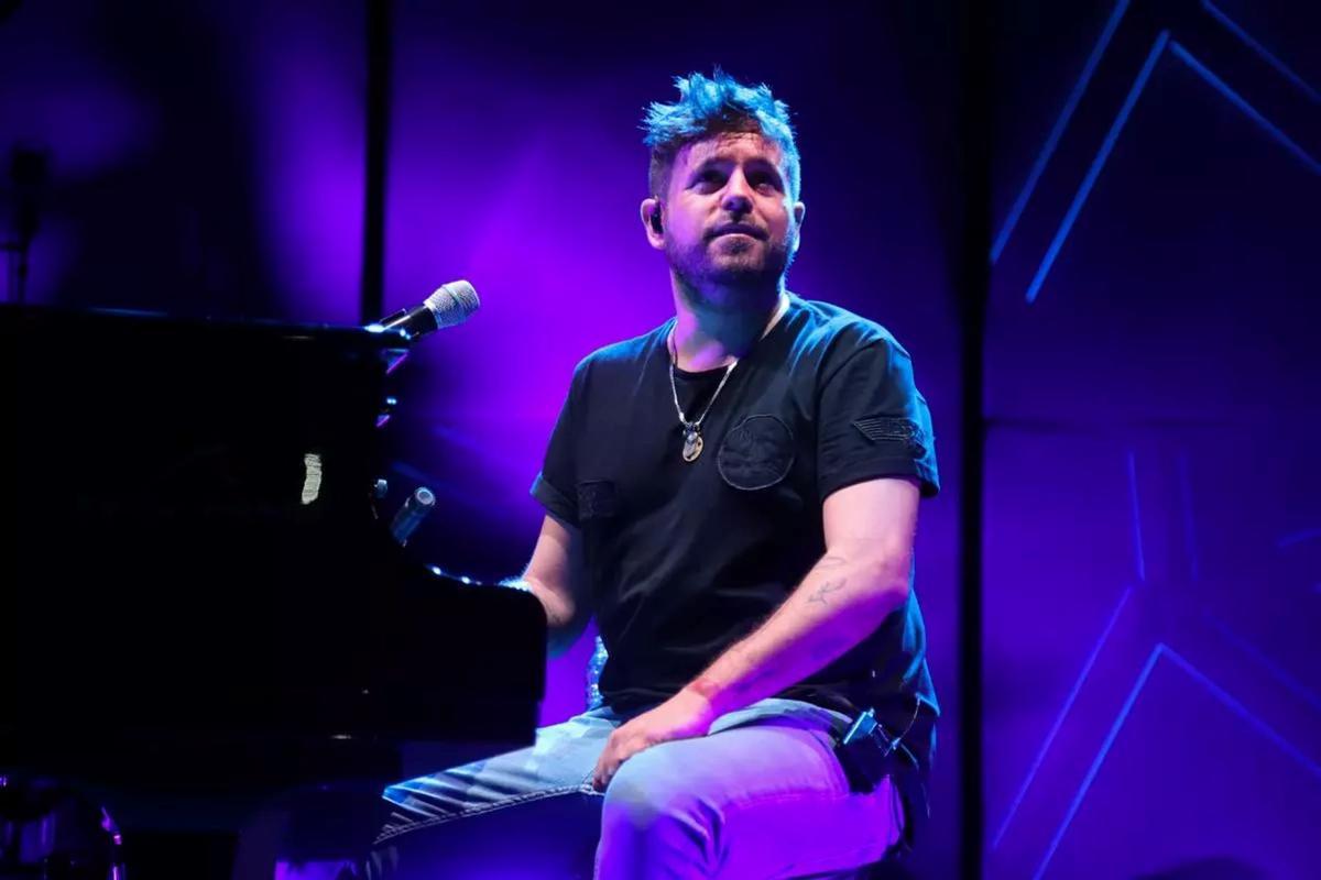 El cantante Pablo López, en una imagen de archivo durante uno de sus conciertos.