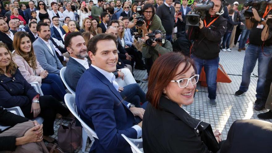 Albert Rivera e Isabel Franco, juntos en Murcia durante la campaña.