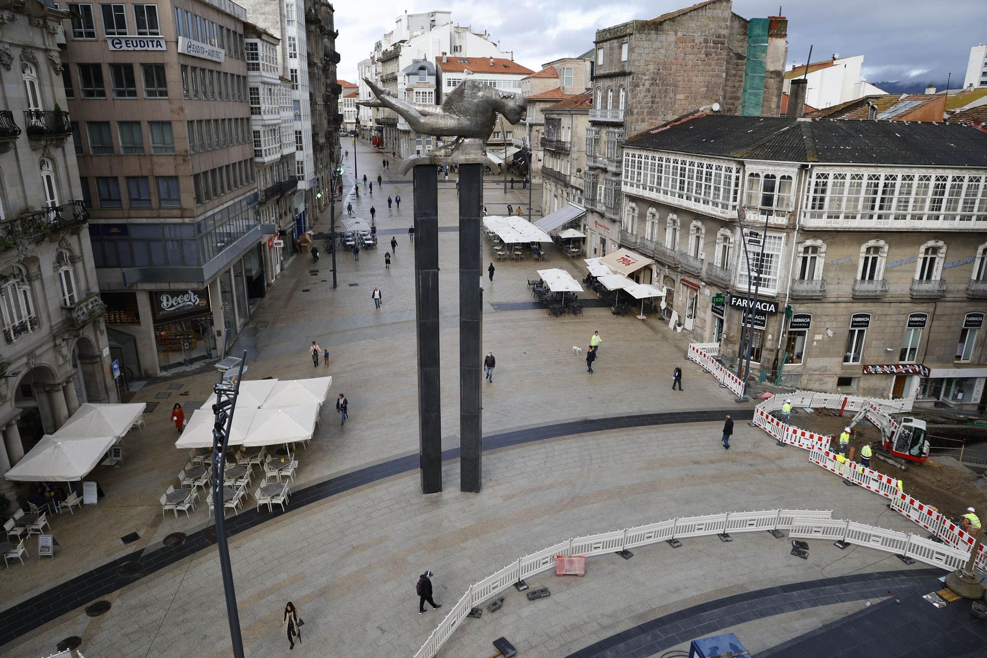 El avance de la nueva Porta do Sol llega hasta su palco