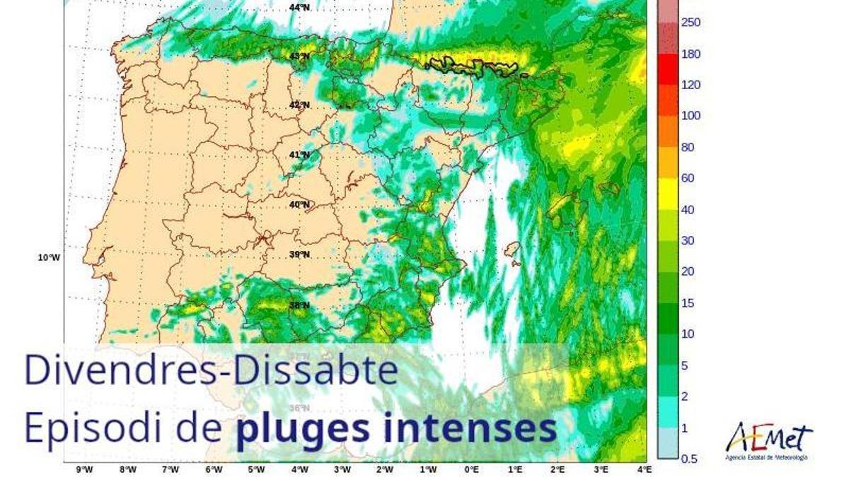 Mapa de precipitaciones.