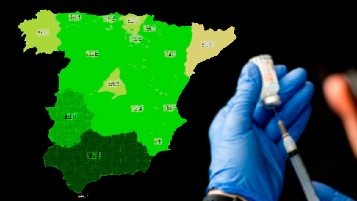 Mapa de la vacunación contra el covid-19 en España