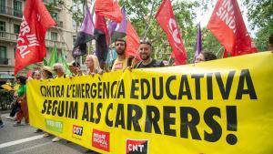 Manifestación de profesores en Barcelona