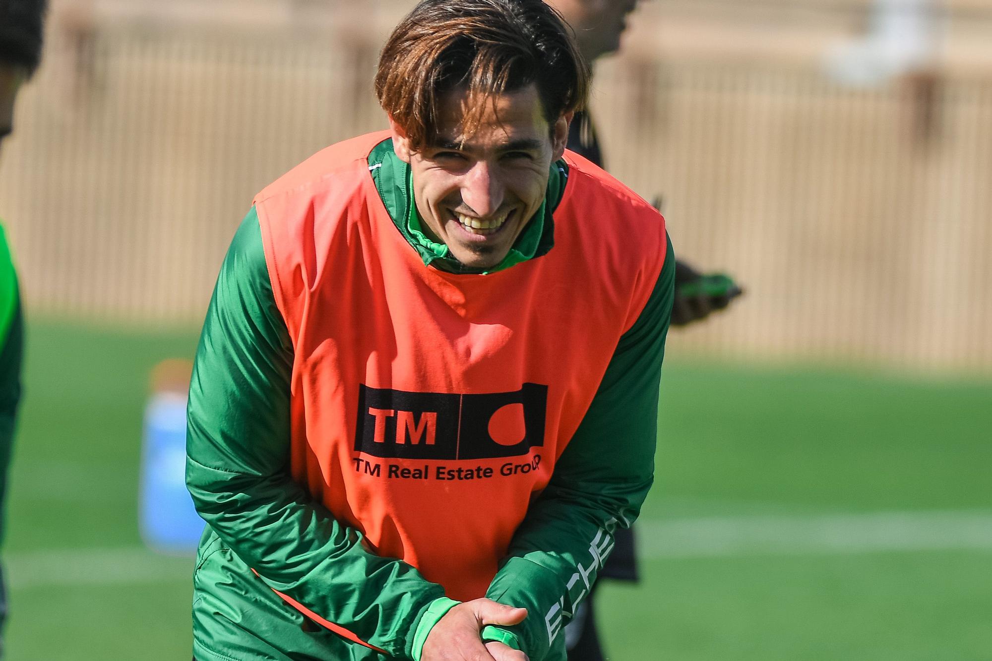 Pere Milla durante un entrenamiento en la ciudad deportiva franjiverde