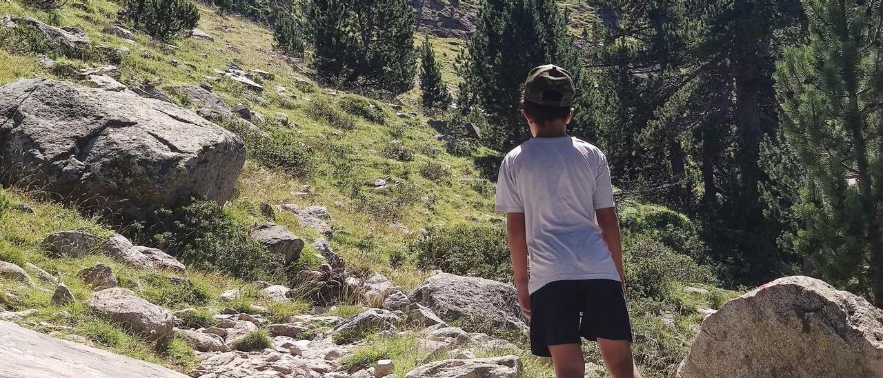 Daniel, de 13 años, en una excursión familiar