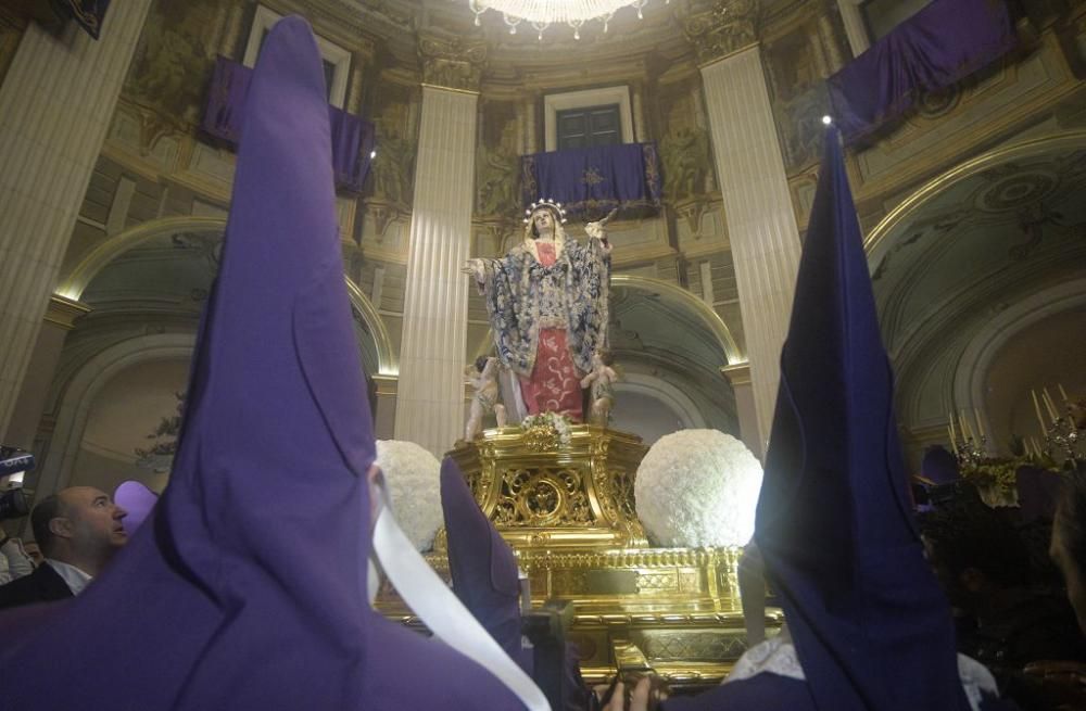 Murcia se queda sin la procesión de los 'salzillos' por la lluvia