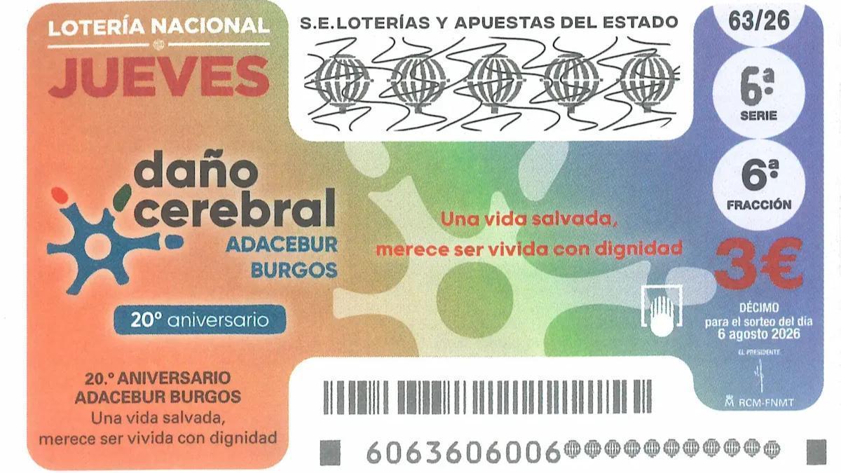 Boleto del sorteo de la Lotería Nacional de hoy.