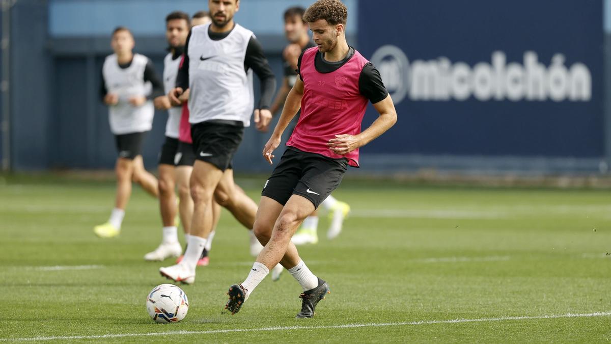 Imagen del entrenamiento del Málaga CF.