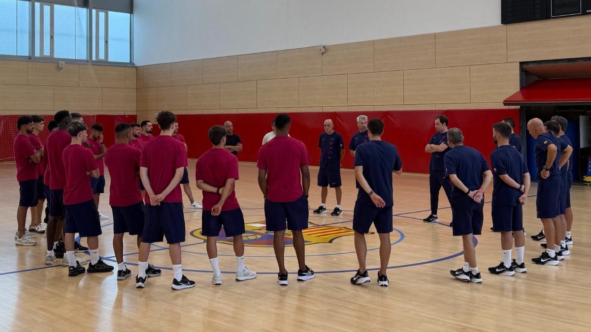 El Barça se reencontró este lunes en la Ciutat Esportiva