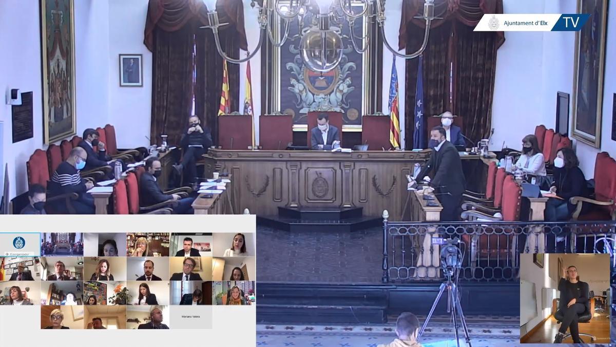 Pleno telemático del Ayuntamiento de Elche