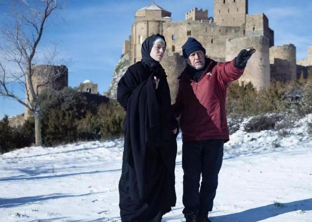 Rodaje de ‘La abadesa’ en Loarre. Fuente: Aragón Film Comission.
