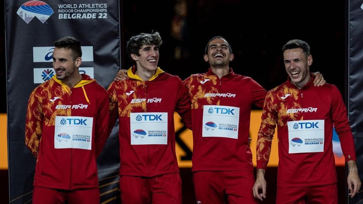 Cañal, Erta, Hortelano y Guijarro, plata en 4x400 en Belgrado 2022