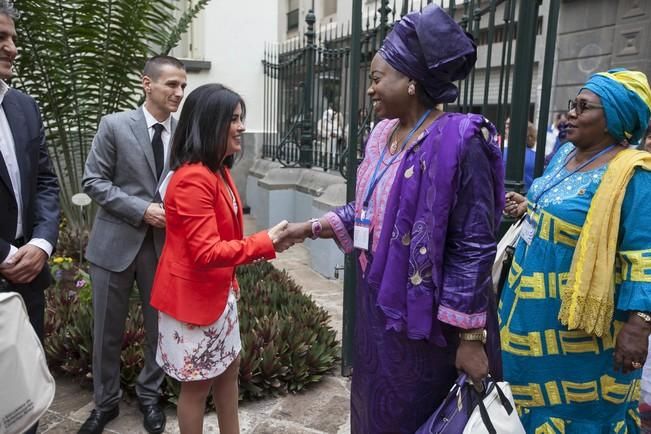 16/05/2016.Inauguración del I Encuentro de Parlamentarias Canarias-África.Hanna Birna.Catherine Samba-Panza.Carolina Darias.Maria Teresa Fernandez de la Vega.Barbara Hendricks.Santa Cruz de Tenerife