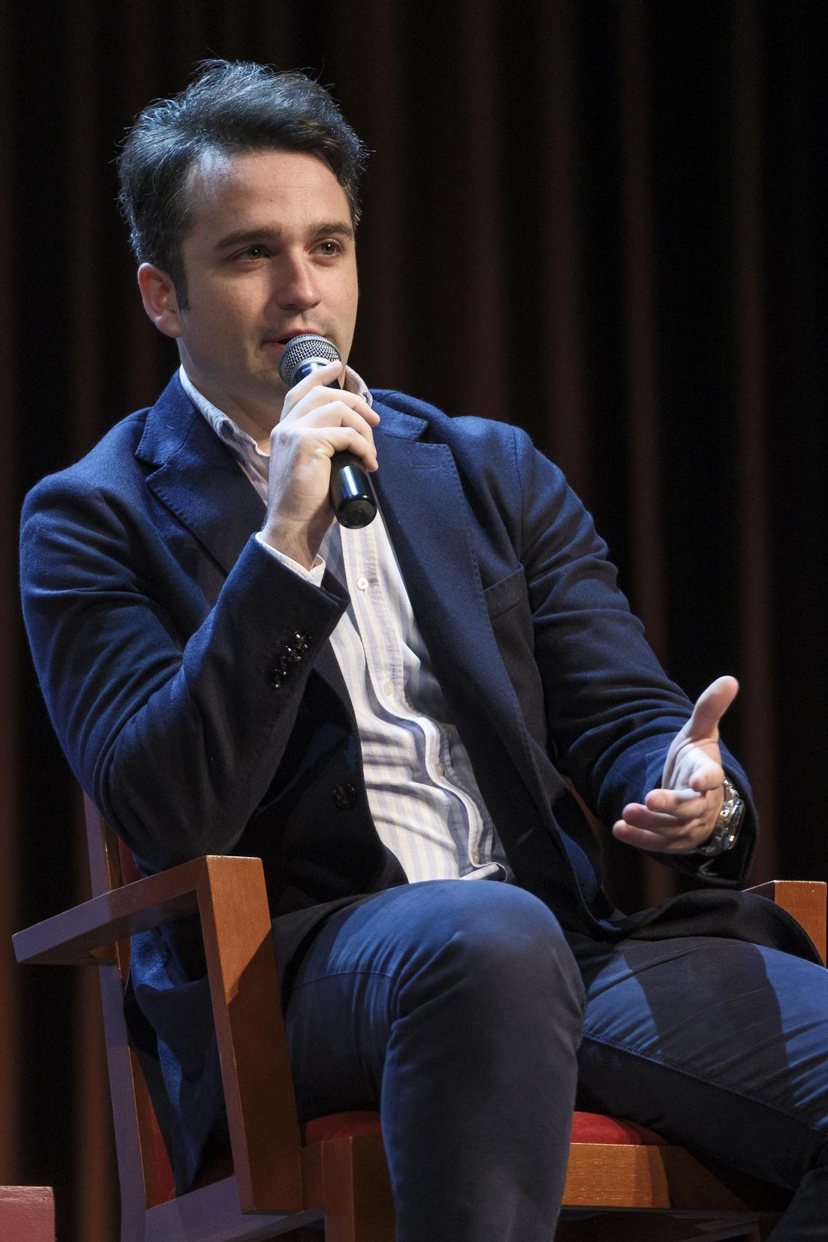 Xabier Anduaga durante la presentación del montaje de 'La Traviata'.