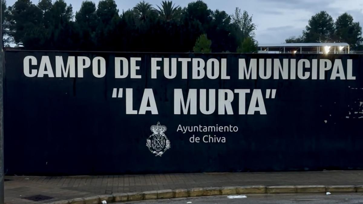 Imagen de la entrada a La Murta, casa del CF Chiva