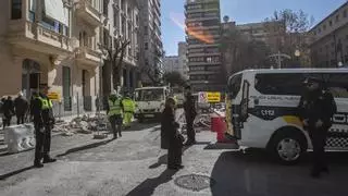 El Ayuntamiento multa con 601 euros a una activista por intentar frenar el traslado de las melias de la avenida de la Constitución de Alicante