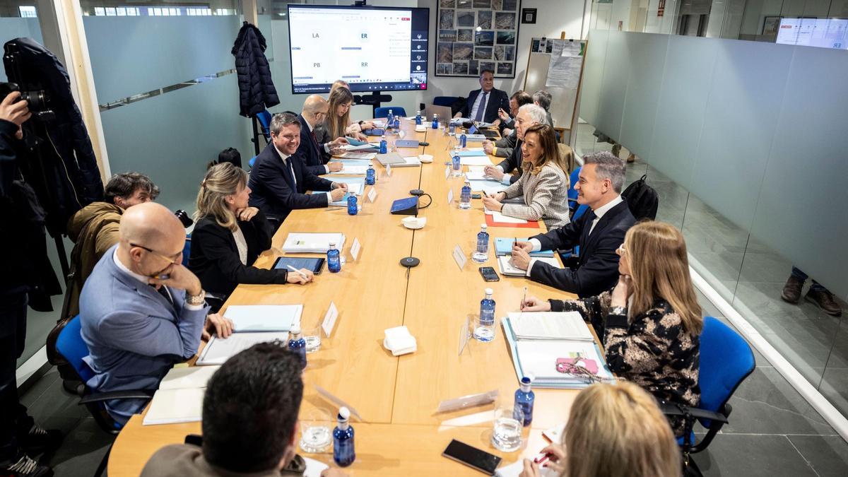 Reunión del consejo de Zaragoza Alta Velocidad, este lunes.