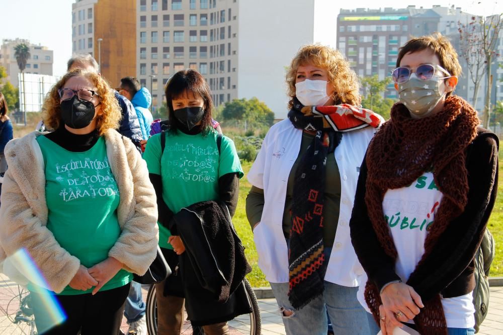 Una marcha teñida de verde y blanco para defender "el bien común"