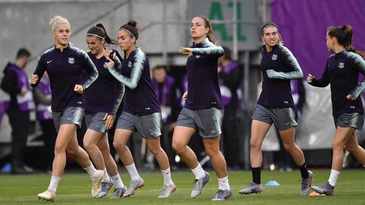 Último entrenamiento del Barça femenino de la temporada 18/19 en Budapest