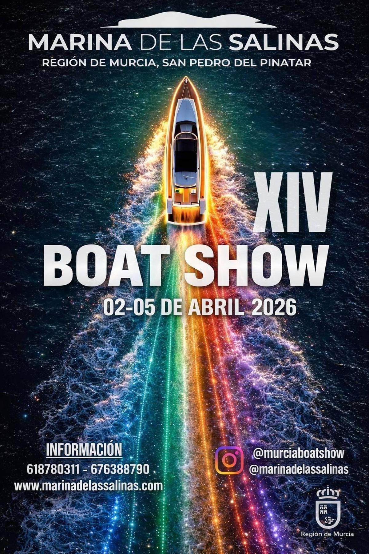 Cartel del Marina de las Salinas Boat Show-Región de Murcia.