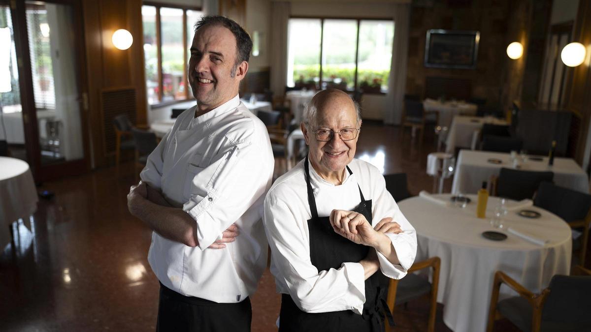 Jordi y Jaume Subirós en el restaurante El Motel, en Figueres.