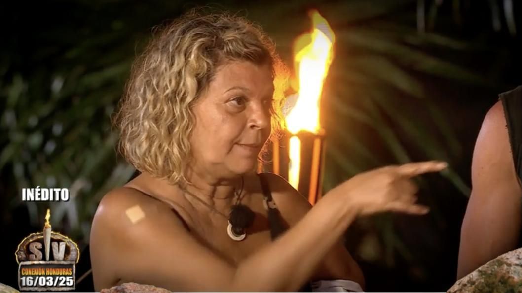 Terelu Campos durante su discusión con Pelayo