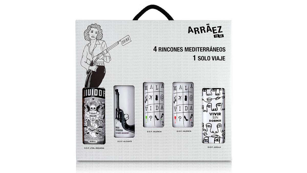 Estuche de vinos 'canallas' de Bodegas Arráez.