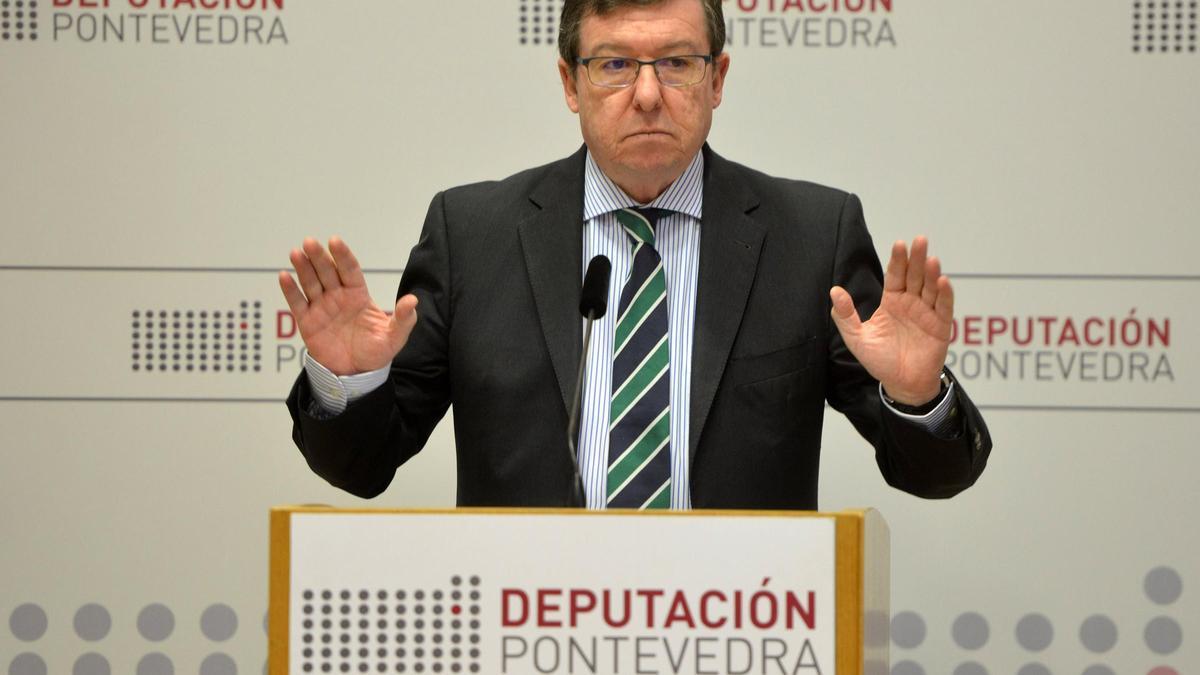 Carlos López Font en una comparecencia en la Diputación Provincial