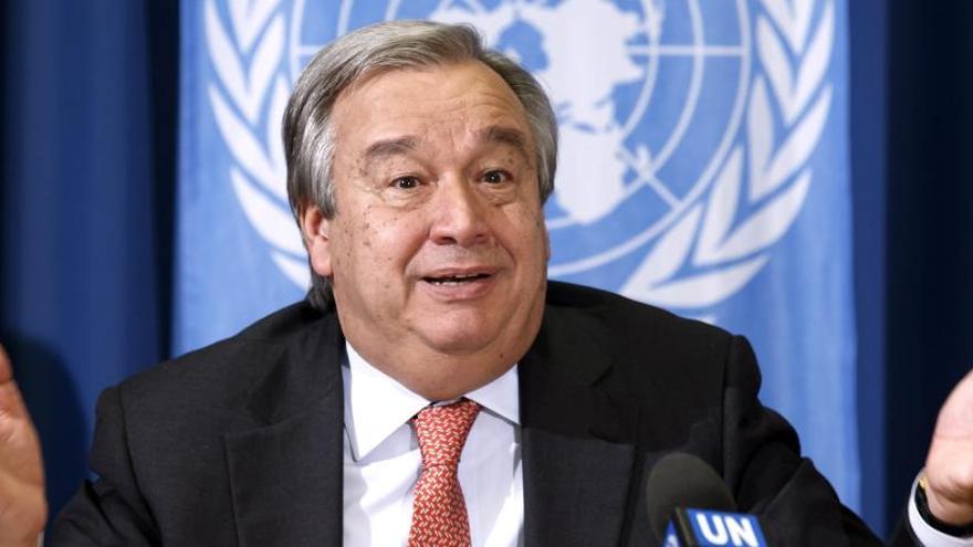 Antonio Guterres durante una cumbre de la ONU.