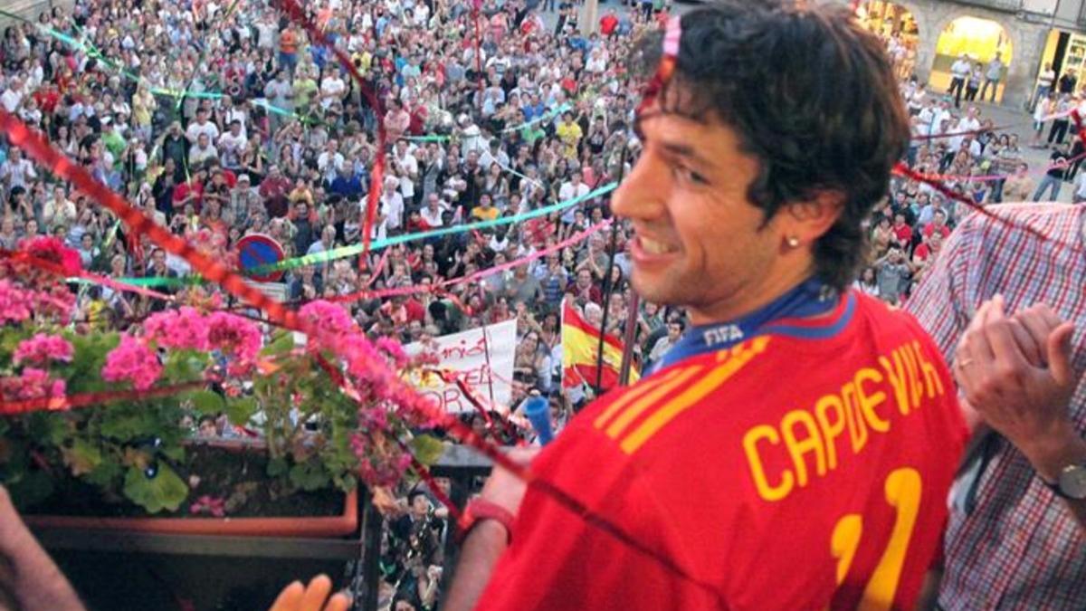 Capdevila, cuando recibió el reconocimiento de Tàrrega tras ganar el Mundial de 2010