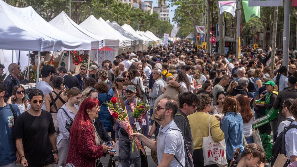 Superilla de Sant Jordi en Barcelona.