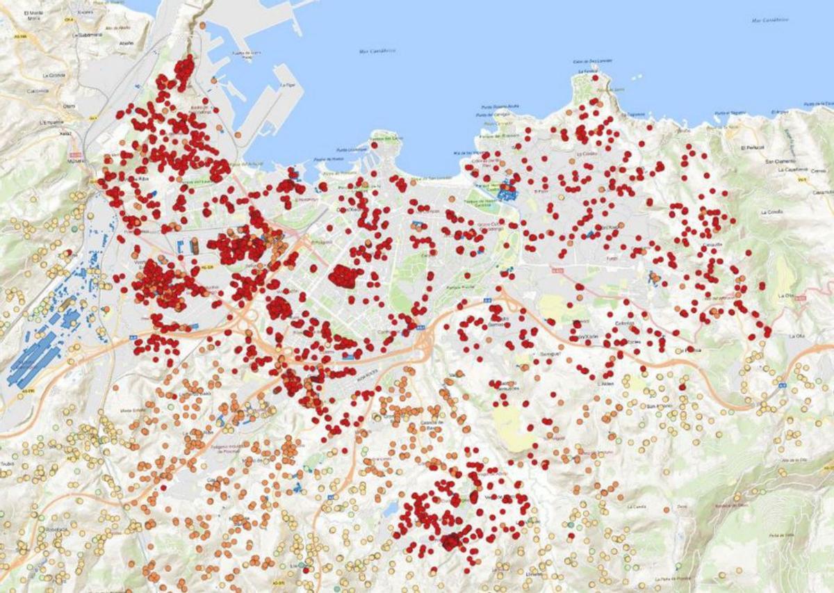 Puntos de alerta por todo el concejo.  |