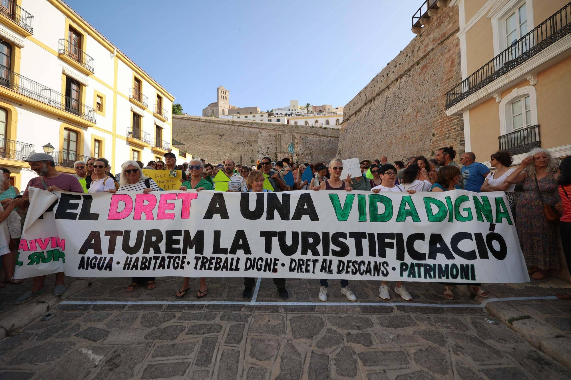 Manifestación contra la masificación turística en Ibiza