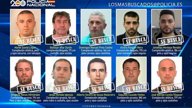 La Policía Nacional ha lanzado una campaña para localizar a diez fugitivos buscados por diferentes juzgados nacionales e internacionales.