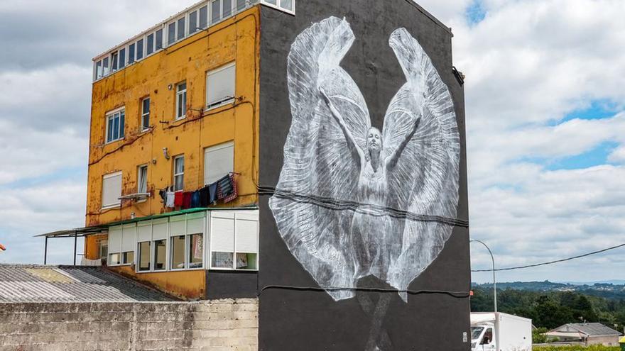 El mural de Ricardo Romero en Sigrás, entre los mejores del mundo el mes pasado