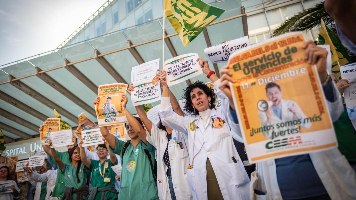 Manifestación de médicos en Tenerife