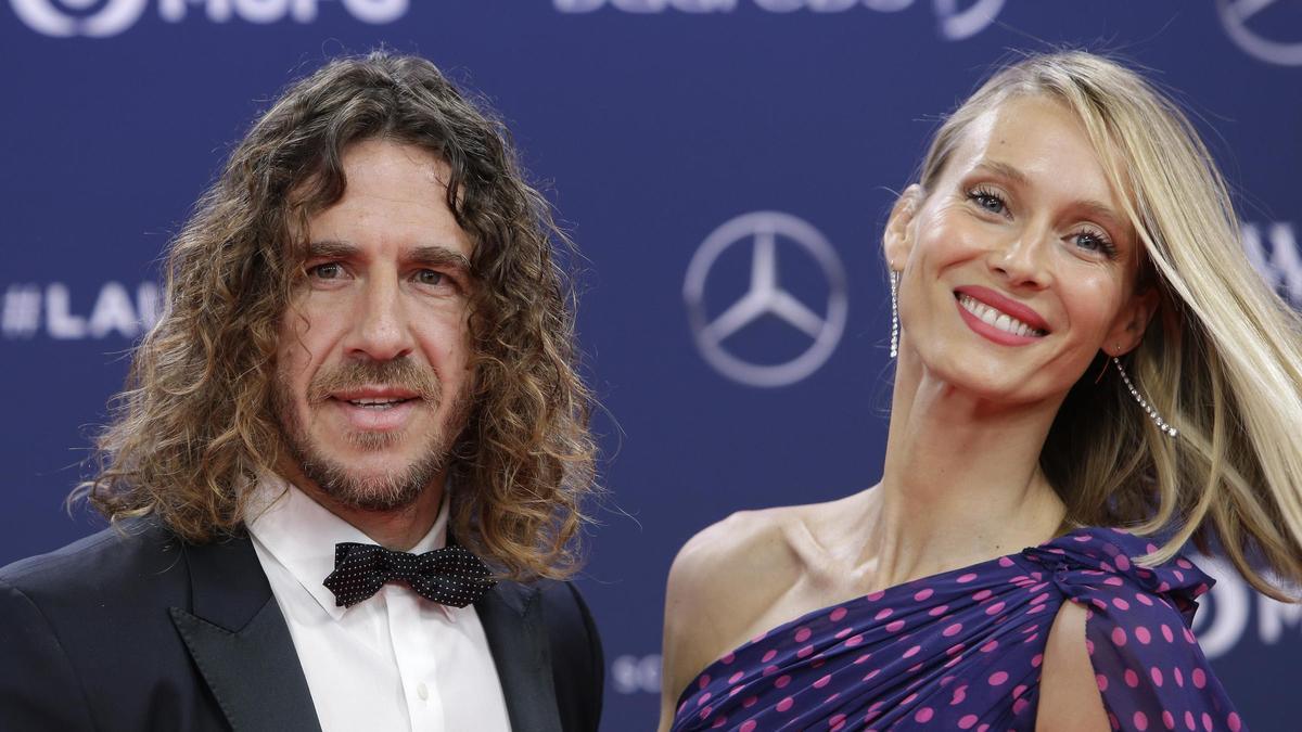 Carles Puyol y Vanesa Lorenzo en los premios Laureus